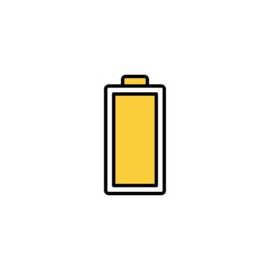 Battery icon vector for web and mobile app. battery charging sign and symbol. battery charge level