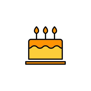 Cake icon vector for web and mobile app. Cake sign and symbol. Birthday cake icon