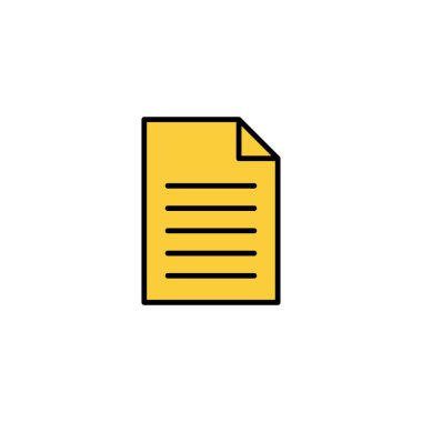 Document icon vector for web and mobile app. Paper sign and symbol. File Icon
