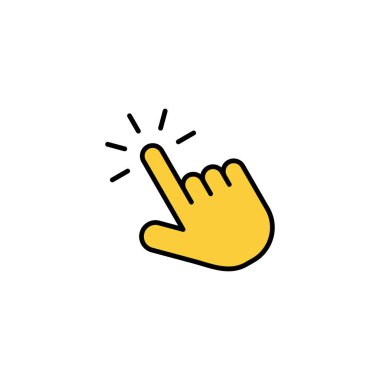 Hand click icon vector for web and mobile app. pointer sign and symbol. hand cursor icon