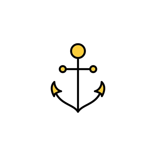 Anchor Icon Vector Web Mobile App Anchor Sign Symbol Anchor — Stok Vektör