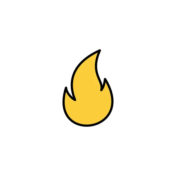 Fire Icon Vector Web Mobile App Fire Sign Symbol — Stock Vector