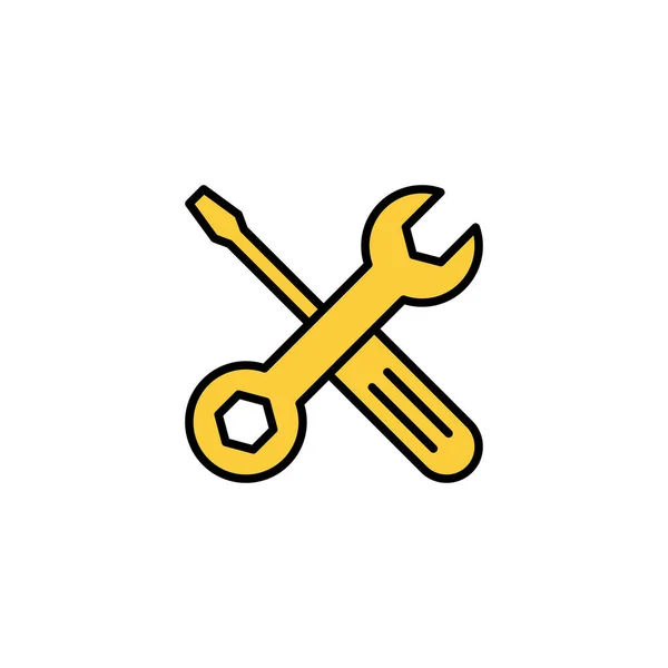 Reparaturwerkzeuge Symbolvektor Für Web Und Mobile App Werkzeugzeichen Und Symbol — Stockvektor