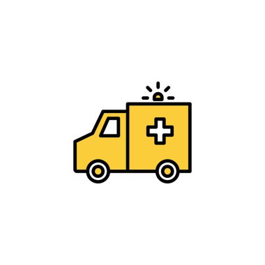 Ambulance icon vector for web and mobile app. ambulance truck sign and symbol. ambulance car