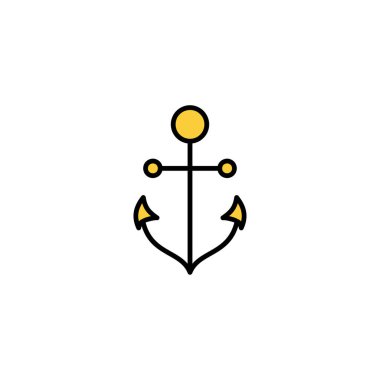 Anchor icon vector for web and mobile app. Anchor sign and symbol. Anchor marine icon.