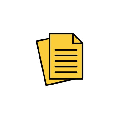 Document icon vector for web and mobile app. Paper sign and symbol. File Icon