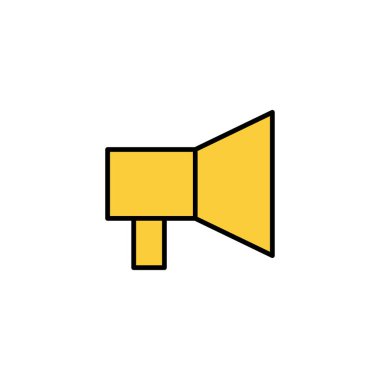 Web ve mobil uygulama için megafon simgesi vektörü. Hoparlör işareti ve sembol