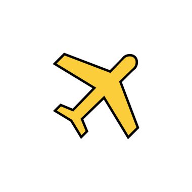 Web ve mobil uygulama için düzlem simgesi vektörü. Uçak işareti ve sembol. Uçuş taşıma sembolü. Seyahat işareti. uçak.