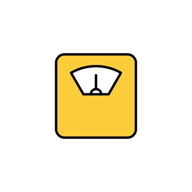 Web ve mobil uygulama için simge vektörünü ölçeklendirir. Ağırlık ölçeği işareti ve simgesi