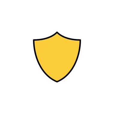 Web ve mobil uygulama için kalkan simgesi vektörü. Koruma ikonu. Güvenlik işareti ve sembol