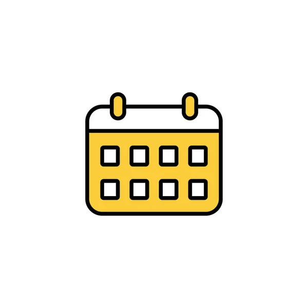 Calendar Icon Vector Web Mobile App Calender Sign Symbol Schedule — Stock Vector