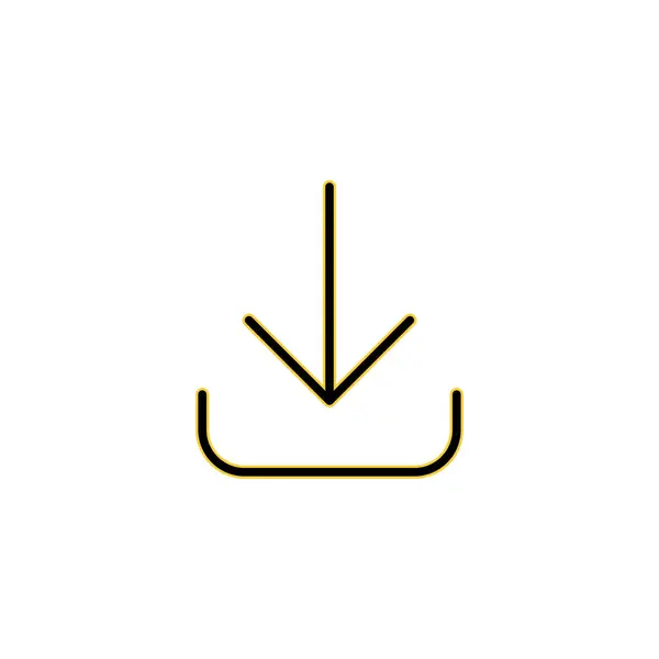 Download Icon Vector Web Mobile App Download Sign Symbol — Vetor de Stock