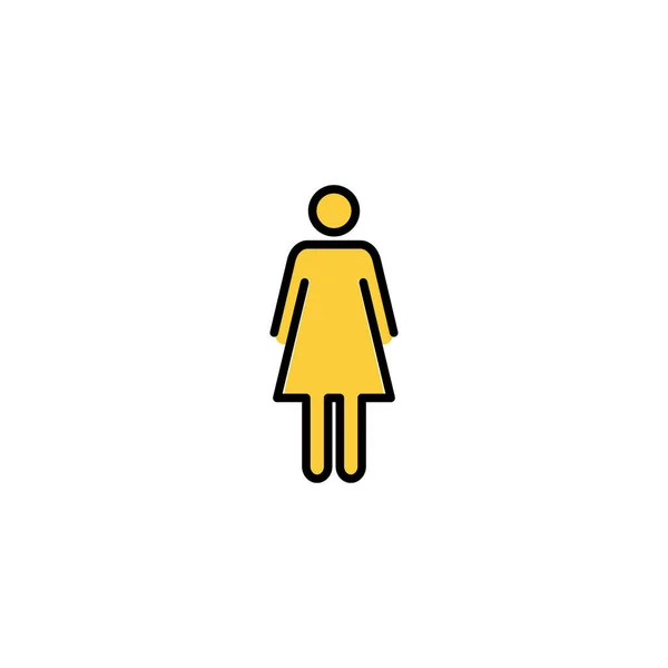 Female Icon Vector Web Mobile App Woman Sign Symbol — Vector de stock