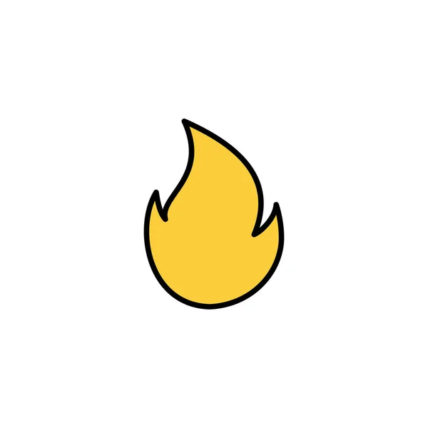 Fire Icon Vector Web Mobile App Fire Sign Symbol — Stockvektor