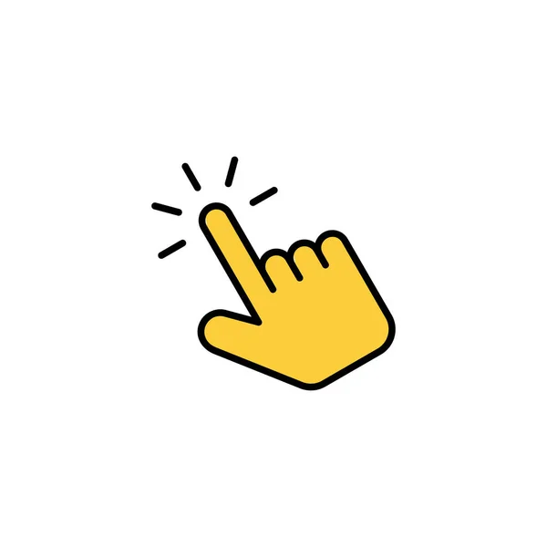 Hand Click Icon Vector Web Mobile App Pointer Sign Symbol — Stockvector