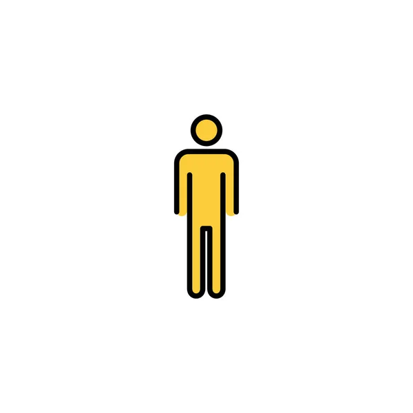 모바일 Man Icon Vector 표시와 인간의 — 스톡 벡터