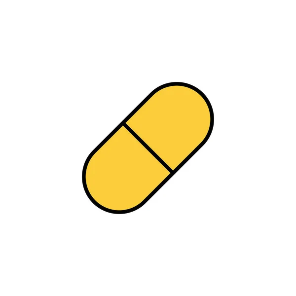 Pills Icon Vector Web Mobile App Capsule Icon Drug Sign — Stock Vector