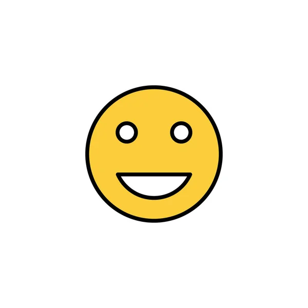 Sorridere Icona Vettoriale Web App Mobile Icona Emoticon Sorriso Segno — Vettoriale Stock