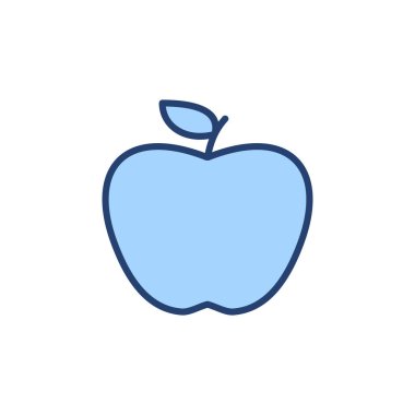 Elma ikonu vektörü. Web tasarımı için elma işareti ve semboller.