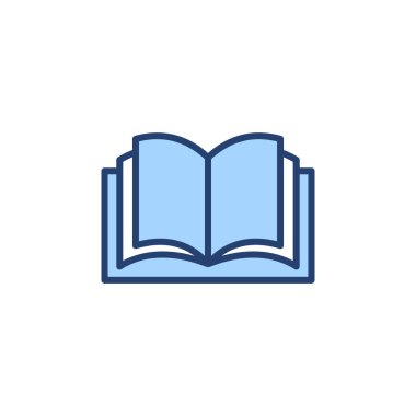 Kitap ikonu vektörü. Açık kitap işareti ve sembol. Kitap simgesi