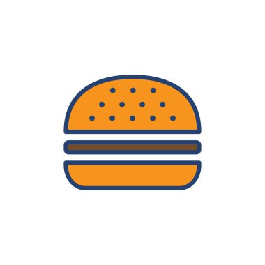 Burger ikon vektörü. Hamburger ve sembol. hamburger