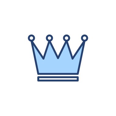 Crown ikon vektörü. taç işareti ve sembol