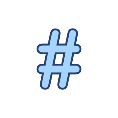 Etiket simgesi vektörü. hashtag işareti ve sembol