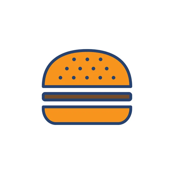Icône Hamburger Vecteur Burger Signe Symbole Hamburger — Image vectorielle