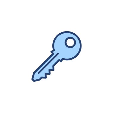 Anahtar simge vektörü. Anahtar işareti ve sembol.