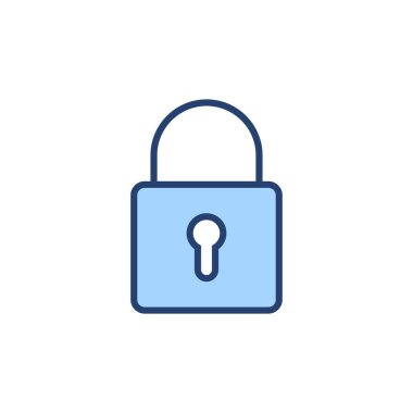 Simge vektörünü kilitle. Asma kilit işareti ve sembol. Şifreleme simgesi. Güvenlik sembolü