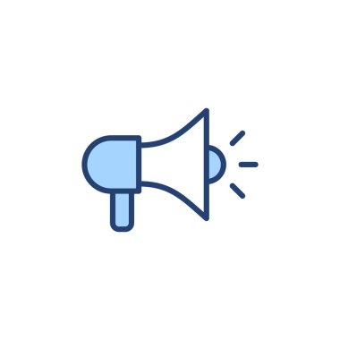 Megafon ikon vektörü. Hoparlör işareti ve sembol