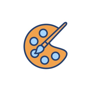 Simge vektörünü boya. Boya fırçası işareti ve sembol. boyama silindiri vektörü