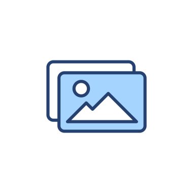 Resim simgesi vektörü. Fotoğraf galerisi işareti ve sembol. resim simgesi