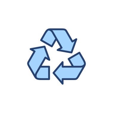 Simge vektörünü geri dönüştür. Geri dönüşüm işareti ve sembolü.