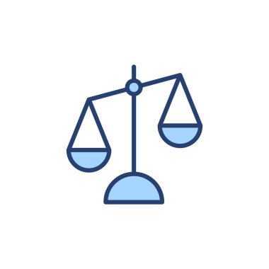 Simge vektörünü ölçeklendirir. Kanun ölçekli ikon. Adalet işareti ve sembol