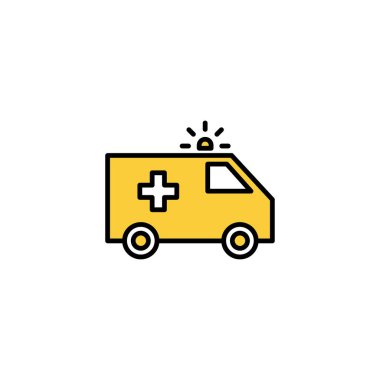 Ambulance icon vector for web and mobile app. ambulance truck sign and symbol. ambulance car