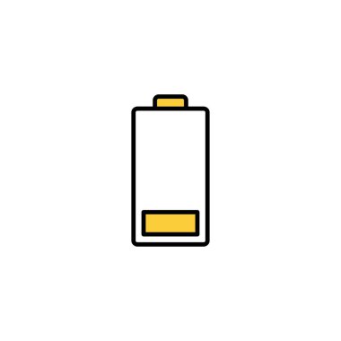 Battery icon vector for web and mobile app. battery charging sign and symbol. battery charge level