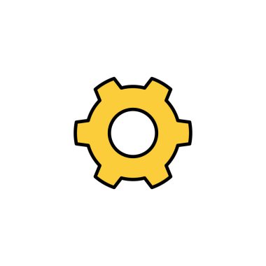 Web ve mobil uygulama için simge vektörü ayarlanıyor. İşaret ayarları ve sembol. Vites İşareti