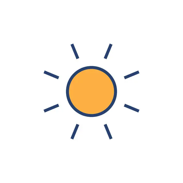 Icono Solar Vector Signo Símbolo Brillo — Archivo Imágenes Vectoriales