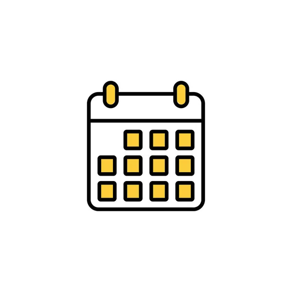 Calendar Icon Vector Web Mobile App Calender Sign Symbol Schedule — 图库矢量图片