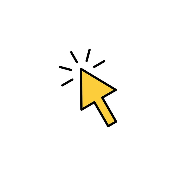 Click Icon Vector Web Mobile App Pointer Arrow Sign Symbol — Stock vektor