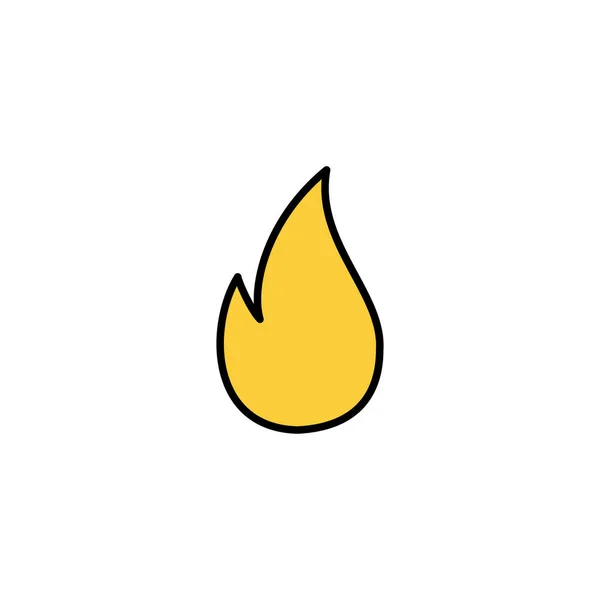 Fire Icon Vector Web Mobile App Fire Sign Symbol - Stok Vektor