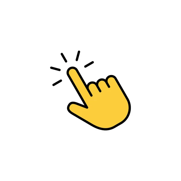 Hand Click Icon Vector Web Mobile App Pointer Sign Symbol — Stock Vector