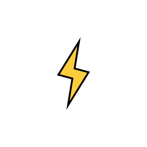 Lightning Ikon Vektor Web Mobil Alkalmazás Elektromos Jel Szimbólum Teljesítmény — Stock Vector