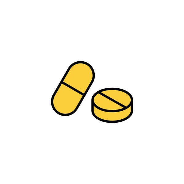 Pillen Symbolvektor Für Web Und Mobile App Kapselsymbol Zeichen Und — Stockvektor