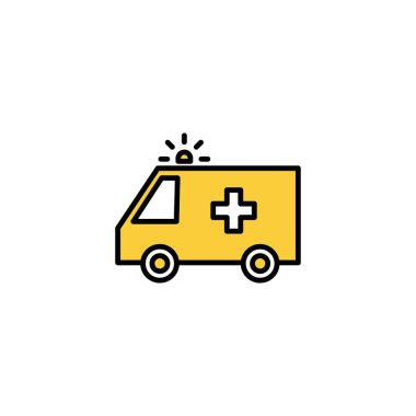 Ambulance icon vector for web and mobile app. ambulance truck sign and symbol. ambulance car