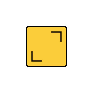 Fullscreen Icon vector for web and mobile app. Expand to full screen sign and symbol. Arrows symbol