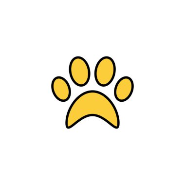Web ve mobil uygulama için Paw simgesi vektörü. Pençe izi ve sembol. köpek ya da kedi pençesi