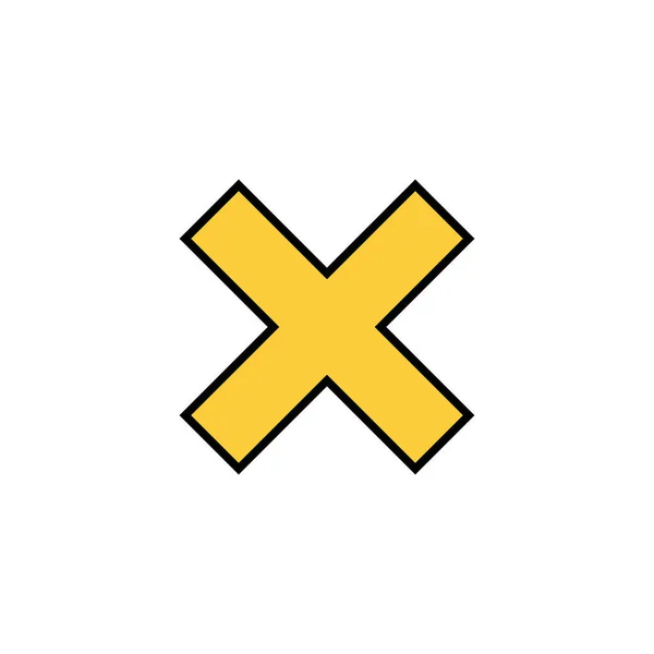 Close Icon Vector Web Mobile App Delete Sign Symbol Cross — Stok Vektör