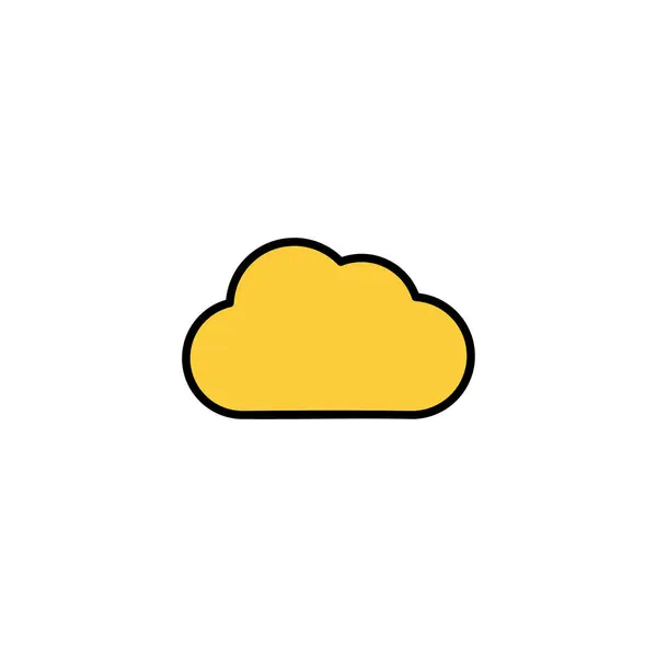 Cloud Icon Vector Web Mobile App Cloud Sign Symbol — Archivo Imágenes Vectoriales